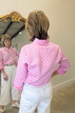 Foxcroft Tammy Pink Lattice Blouse