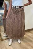 Timeless Grace Maxi Lace Skirt Brown