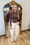 Polka Dot Barrel Jeans Cream