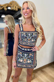 Jacquie the Label Embroidered Set Navy