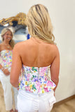 Flower Fun Strapless Top
