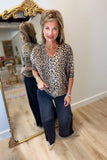 Renuar V Neck Cardigan Leopard