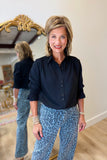 Boho Chic Black Blouse