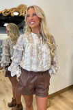Faux Leather Shorts Chocolate