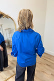 Foxcroft Catalina Blouse Savory Blue