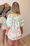 Umgee Citrus Bloom Floral Top