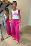 Lulu Mac Terrycloth Pant Hot Pink