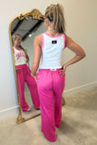 Lulu Mac Tank White w Bubblegum