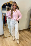 So Soft Scalloped Sweater Pink