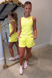 Lulu Mac Terrycloth Tank Top Yellow