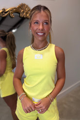 Lulu Mac Terrycloth Tank Top Yellow