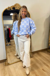 Better Have Bows Sweater Blue