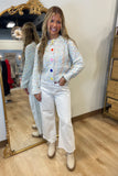 Colored Cozy Button Cardigan
