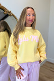 Lulu Mac Script Sweatshirt Butter/Pink
