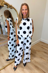 Desiring Dots Pant Set Black