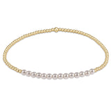 E Newton Gold Bliss 2mm Bead Bracelet Pearl