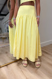 Carolina Gingham Maxi Skirt Yellow