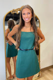 Totally Tailored Dress w Belt Hunter Green