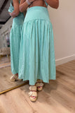 Carolina Gingham Maxi Skirt Green