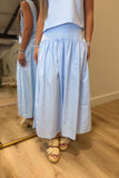 Carolina Gingham Maxi Skirt Blue