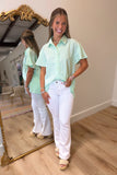 Portofino Pin Stripe Top Green