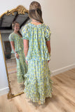 Tulum Petals Skirt Set Green