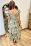 Rustling Leaves Midi Dress Olive
