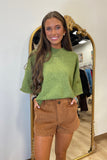 Fall Fest Short Sleeve Sweater Green