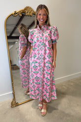 Bouquet Bliss Midi Dress Pink
