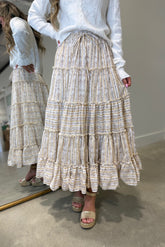 Antique Stripes Skirt Latte