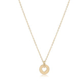 E Newton 16" Gold Necklace Love Gold Disc