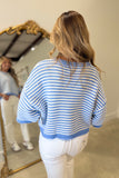 Coastal Blues Striped Cardigan