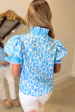 Kinley Print Blouse Blue