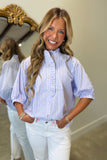 Loving Lavender Striped Blouse