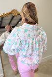 Pastel Puffer Blouse Mint