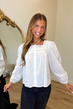 Love You Most Eyelet Top White