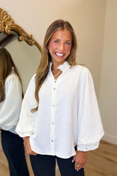 Stay Positive Blouse White