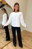 Stylish Collars Top White
