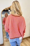 Cranberry and Coral Crush French Terry Top