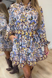 Fall Patterns Belted Dress