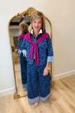 Renuar Cropped Jacket Indigo Leopard