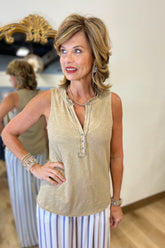 Dylan Brooks Tank Taupe