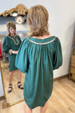 Umgee Tunic Dress Palm Green