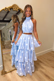 Hamptons Polka Dot Skirt Set Blue