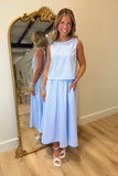 Seaway Striped Skirt Set Blue