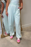 E Squared Striped Cinched Pant Mint Green