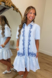 Sailthread Striped Dress Blue
