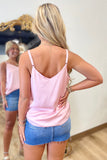 Portia Satin Feel Tank Pink Sorbet