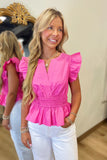 Remember the Ruffles Top Pink