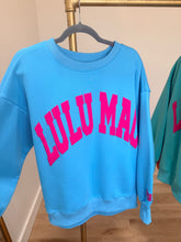 Lulu Mac Puff Sweatshirt Blue Hot Pink